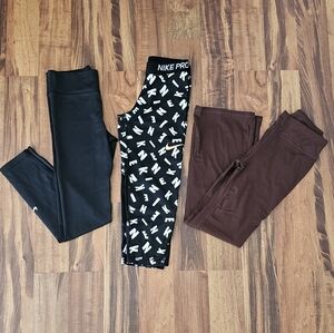 Girls Athletic Pants, Set Of 3